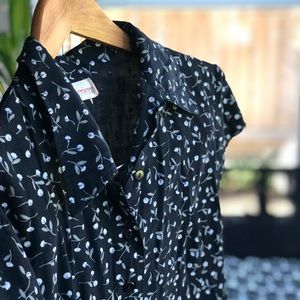 Vintage Ditsy Floral Blouse
